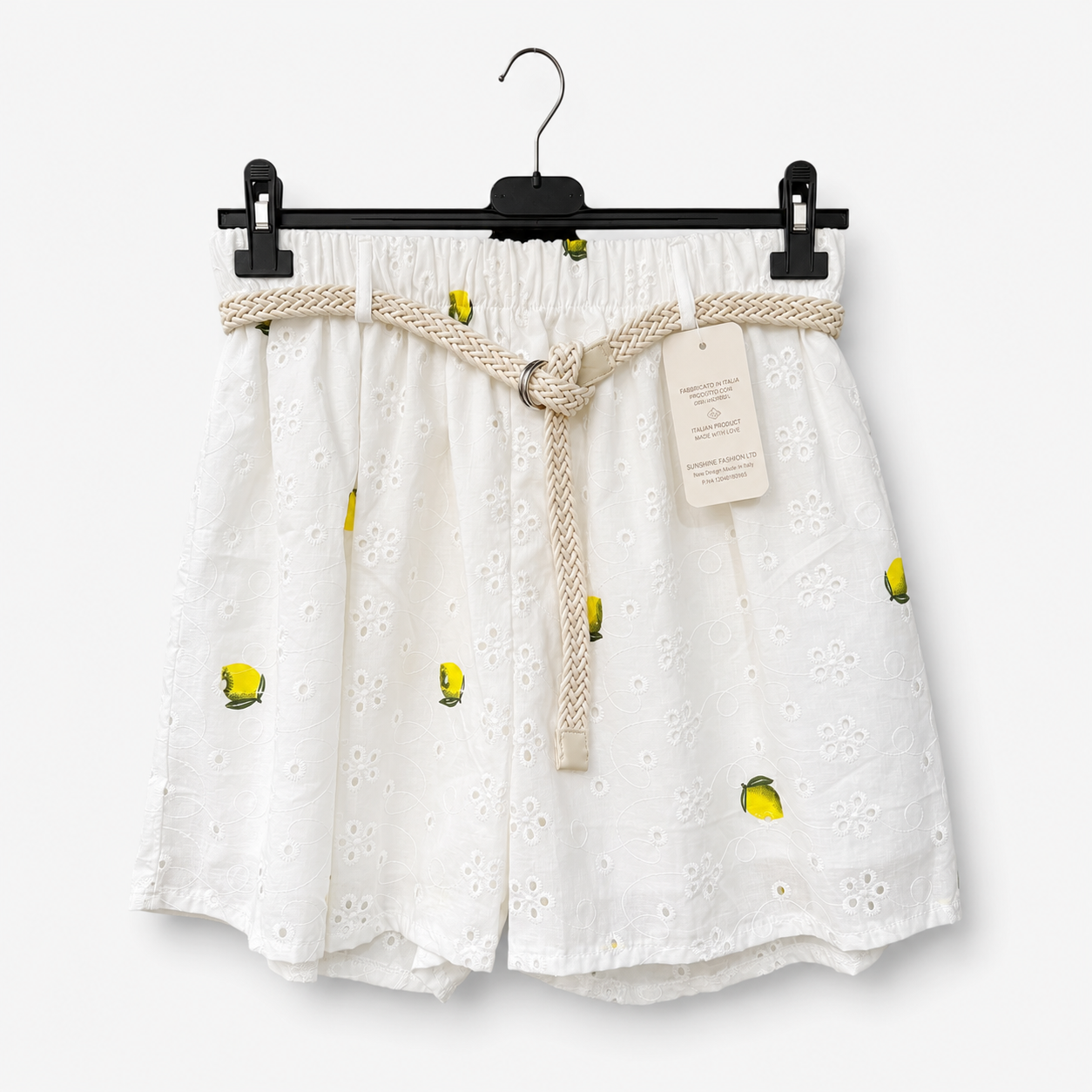 Italian Cotton Eyelet Shorts