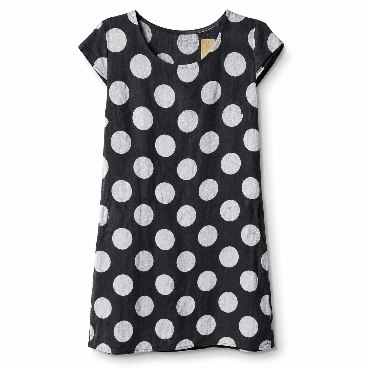 Pure Italian Linen Polka Dot Dress