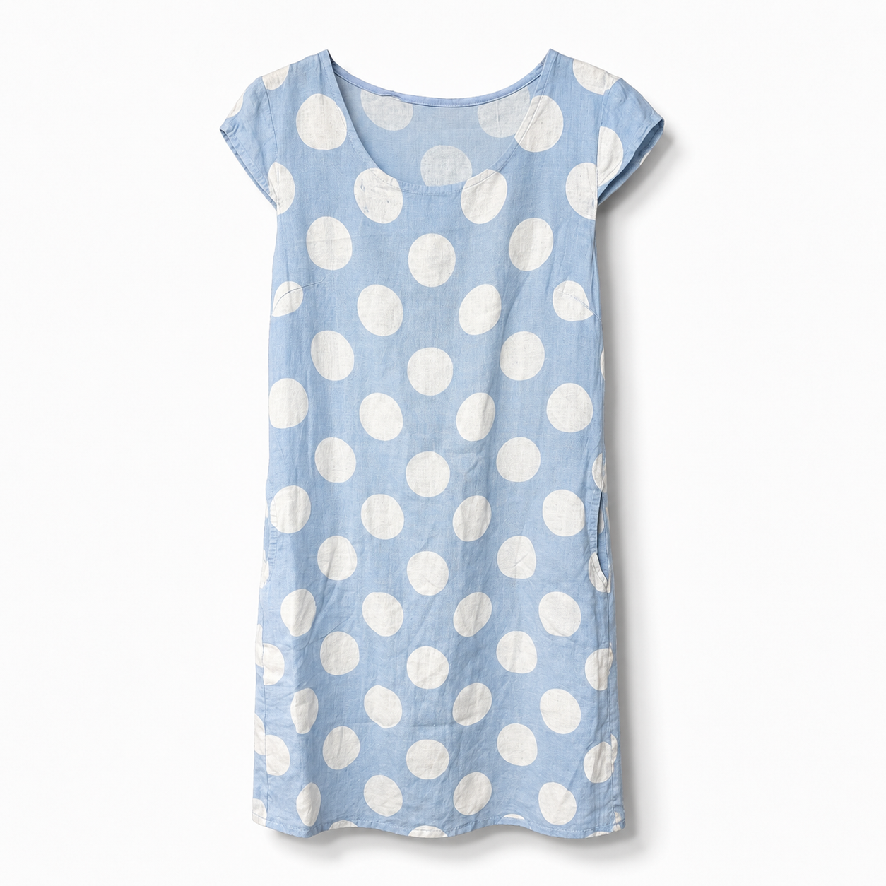Pure Italian Linen Polka Dot Dress
