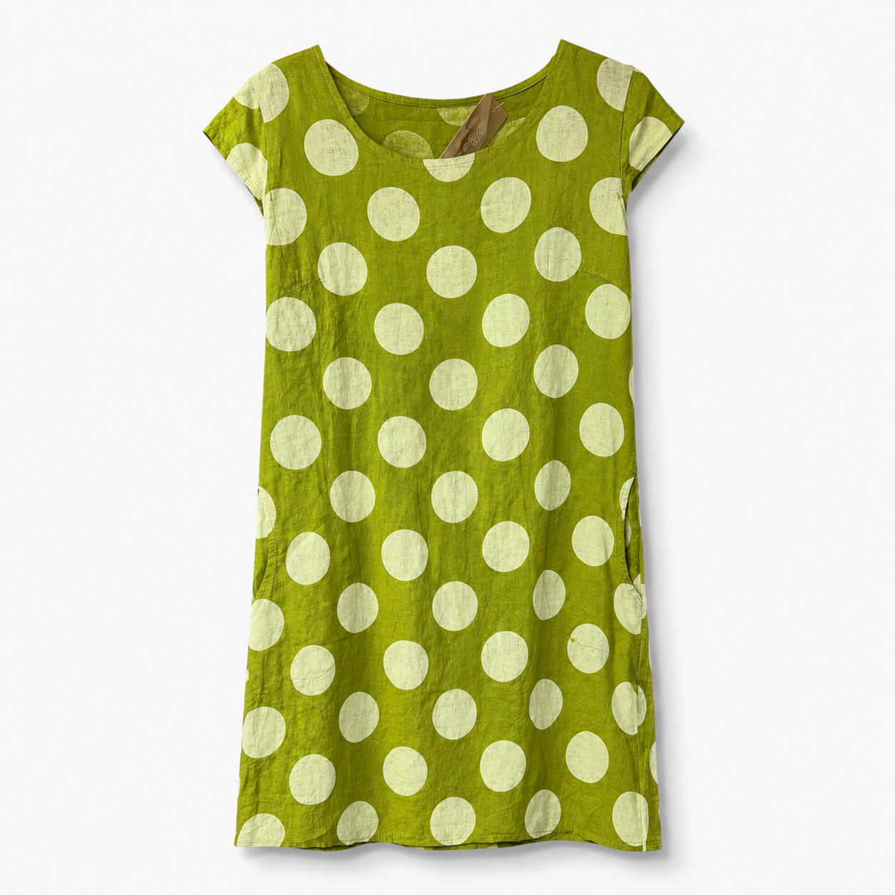Pure Italian Linen Polka Dot Dress