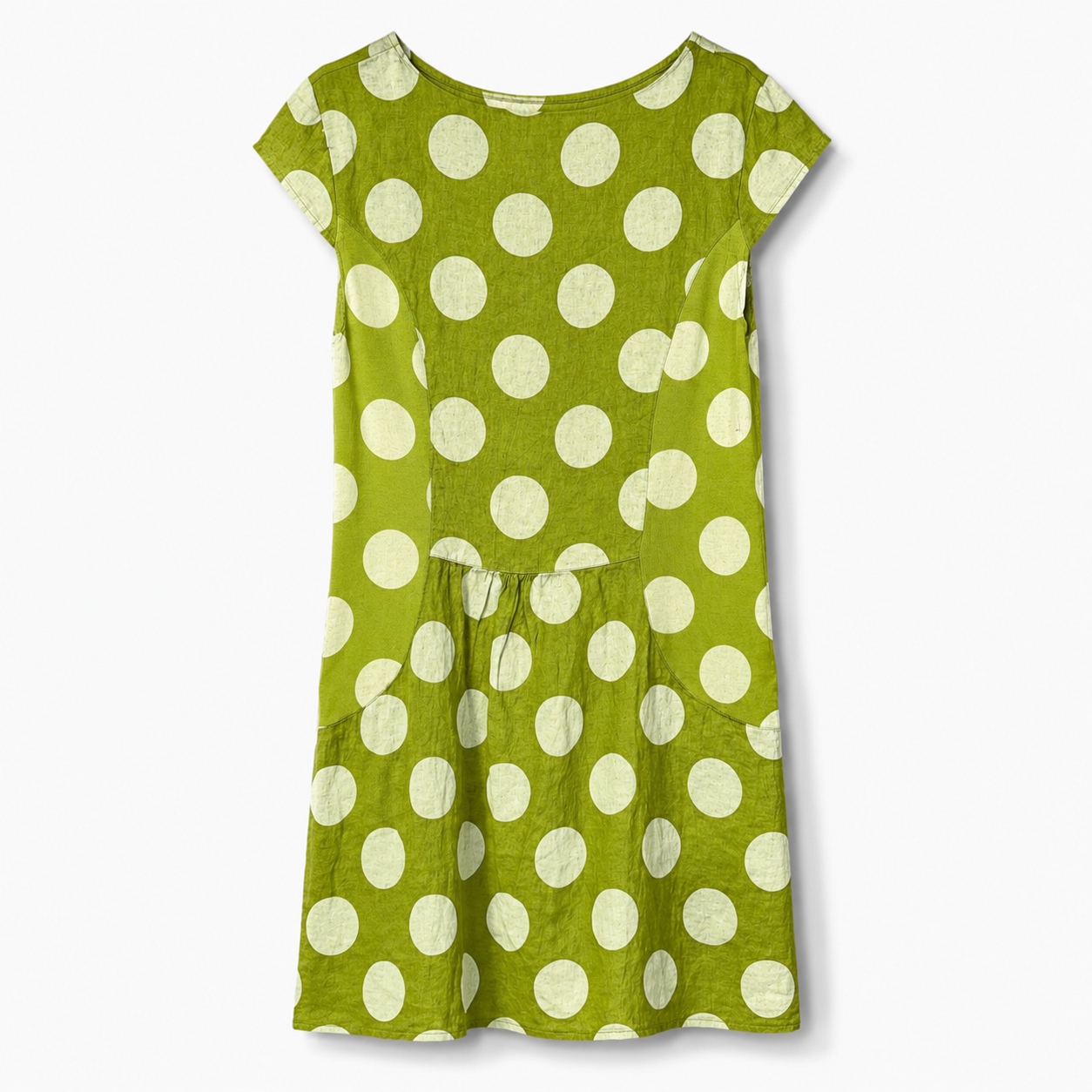 Pure Italian Linen Polka Dot Dress