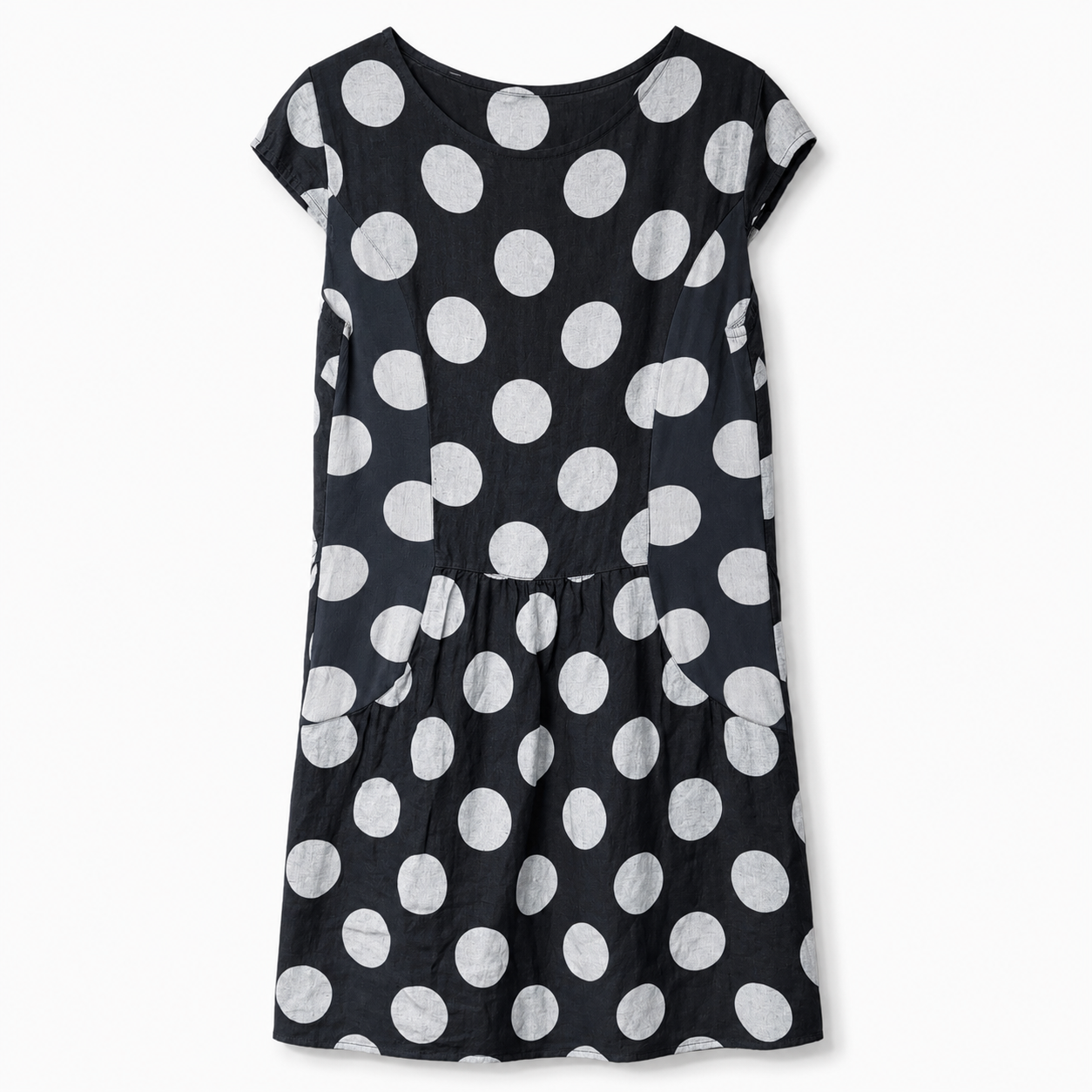 Pure Italian Linen Polka Dot Dress