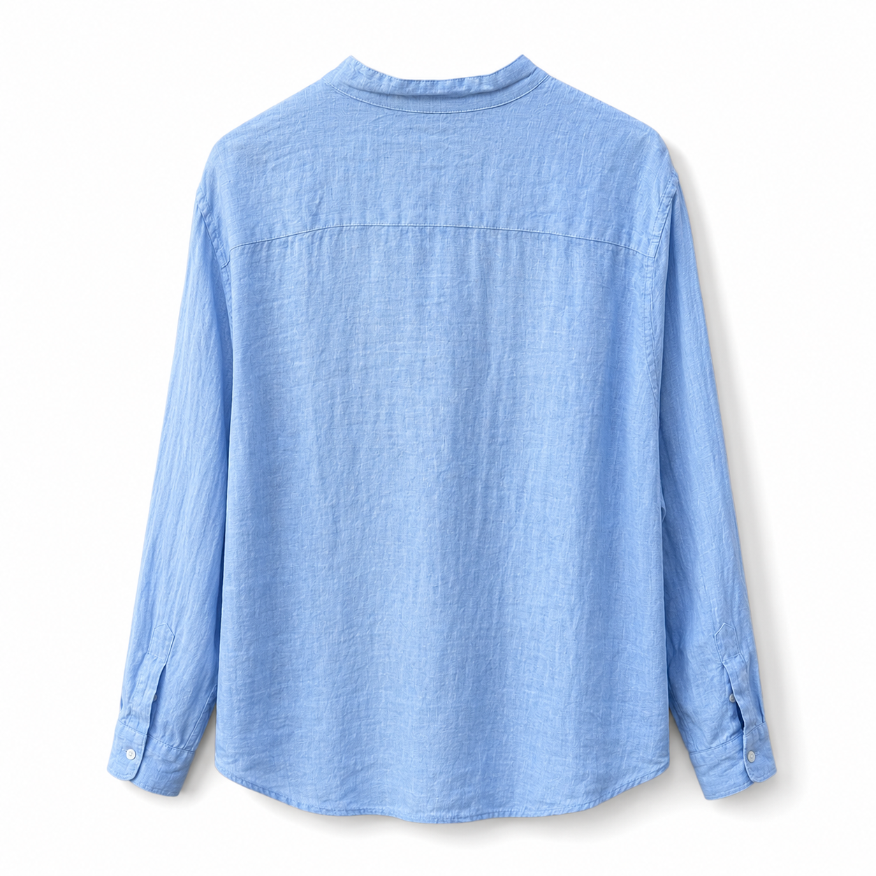 Linen Mandarin Collar Shirt
